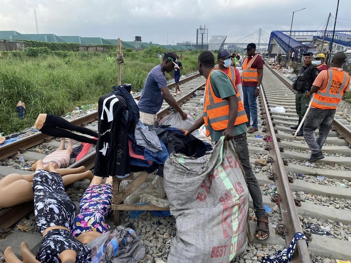 Lagos State Task Force Clears Oshodi Railway Track, Apongbon Under Bridge, Etc