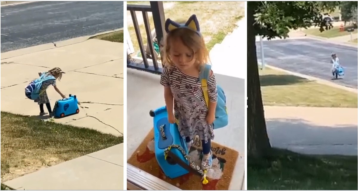5-yr-old Girl Packs Her Bags and Leaves Home after Her Mom Seized Her Tablet (Video)