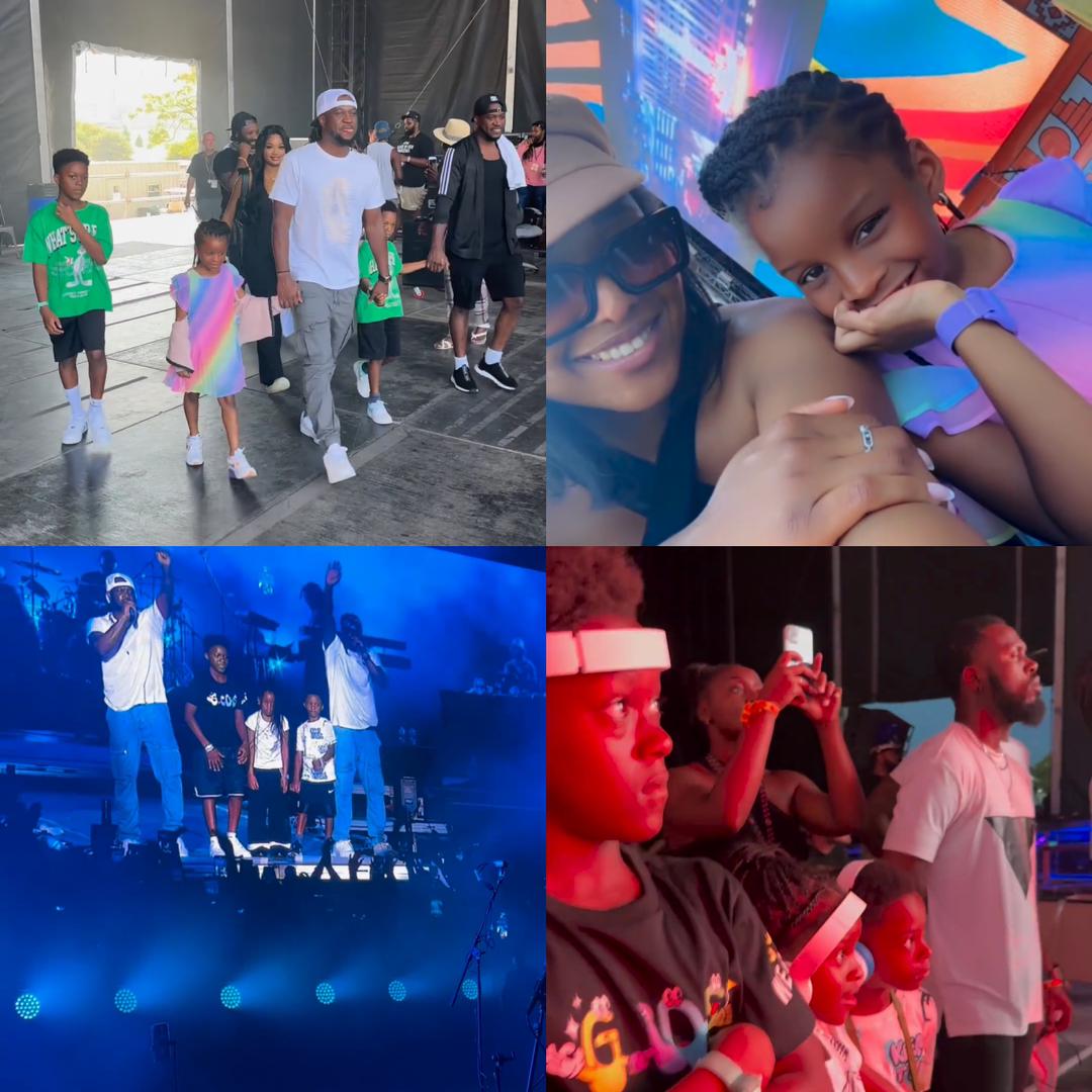 PSquare’s Paul Okoye’s Ex-wife, Anita Okoye and Their Kids Attend His Show in Detroit (video)