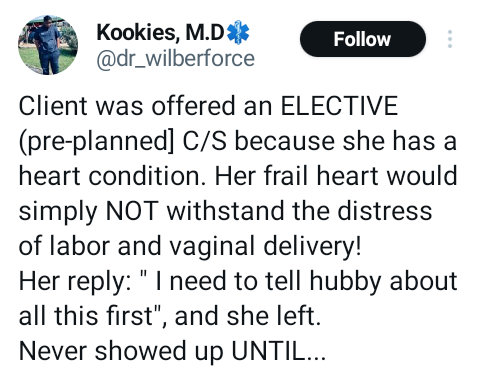 Doctor Narrates How Pregnant Woman with a Heart Condition Died after Refusing CS because Her Husband “had an Agreement with God that She Will Deliver Normally “