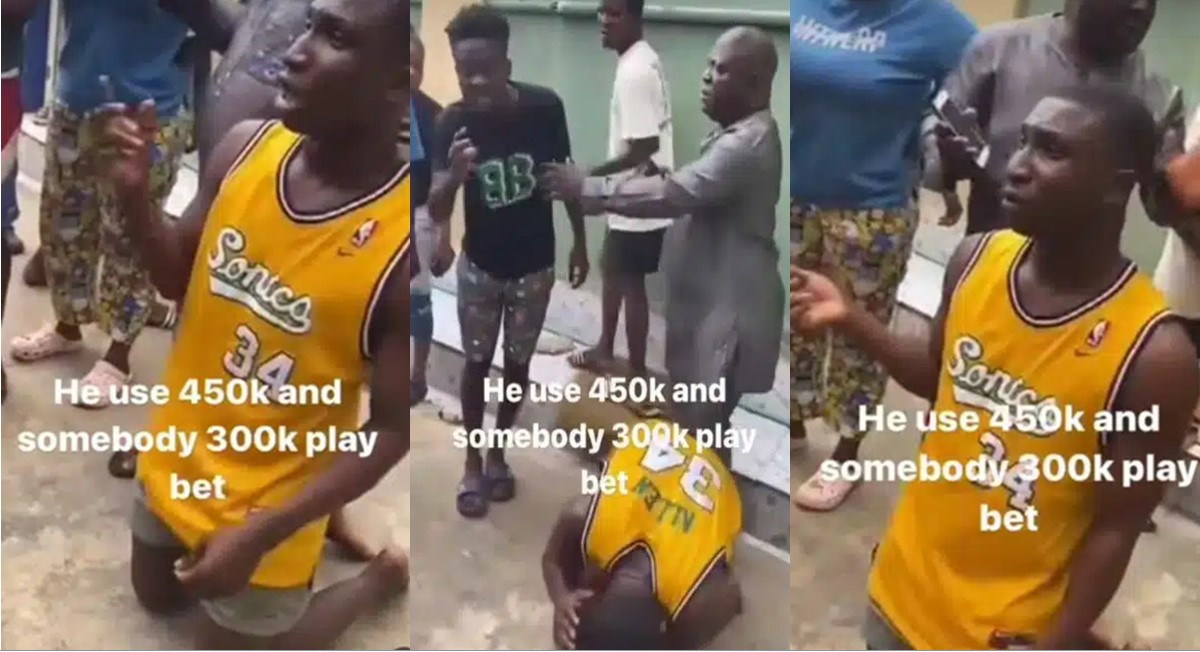 Young Man Begs for Forgiveness after Using People’s N750,000 to Play Bet 